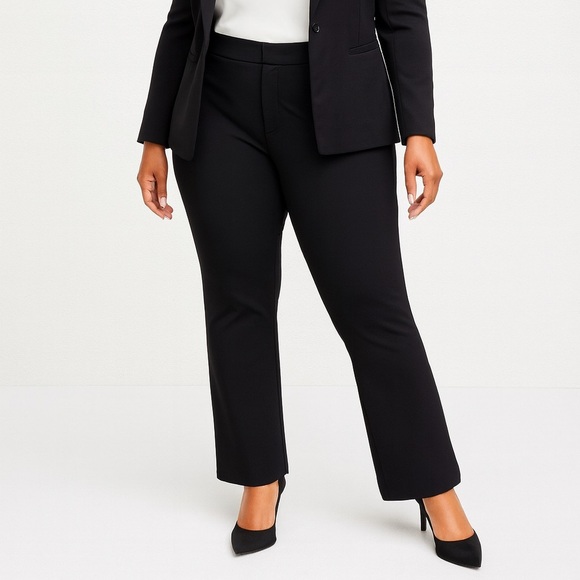 Good American Black Slim Fit Pants Women’s Stretch Workwear TrousersSize 18 - Picture 14 of 14